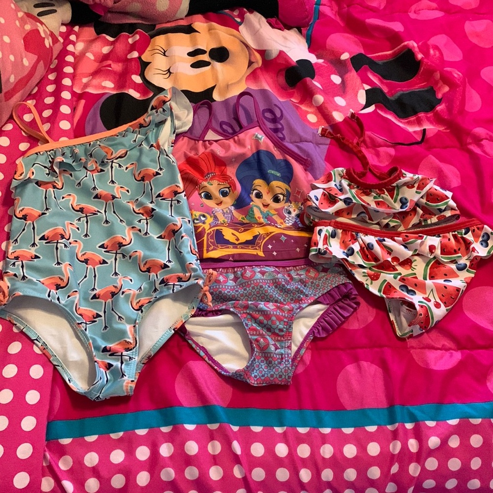 3 Swimsuit bundle, 4T AND Swimschool trainer vest